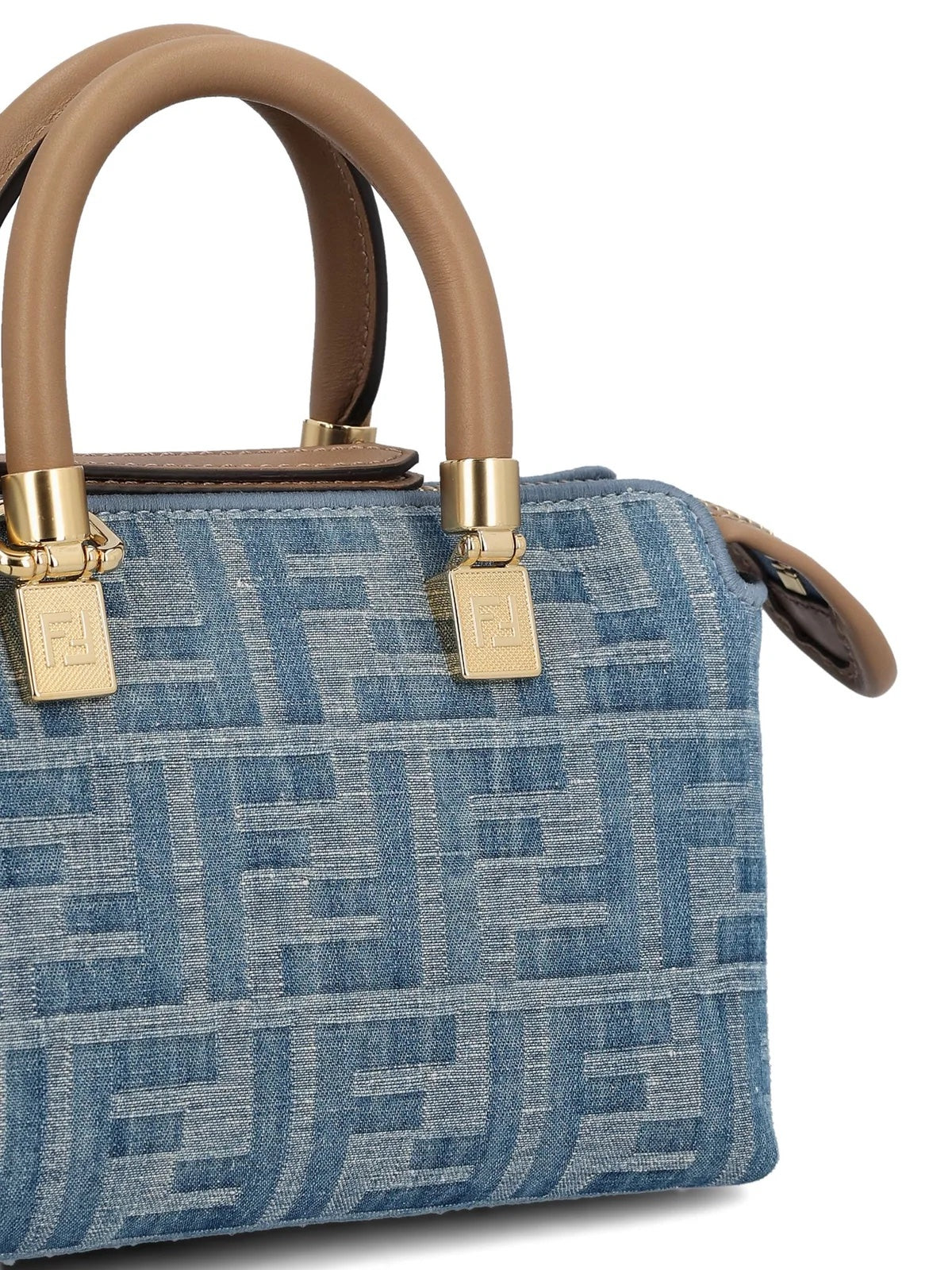 FENDI BY THE WAY FF DENIM MINI TOP HANDLE BAG