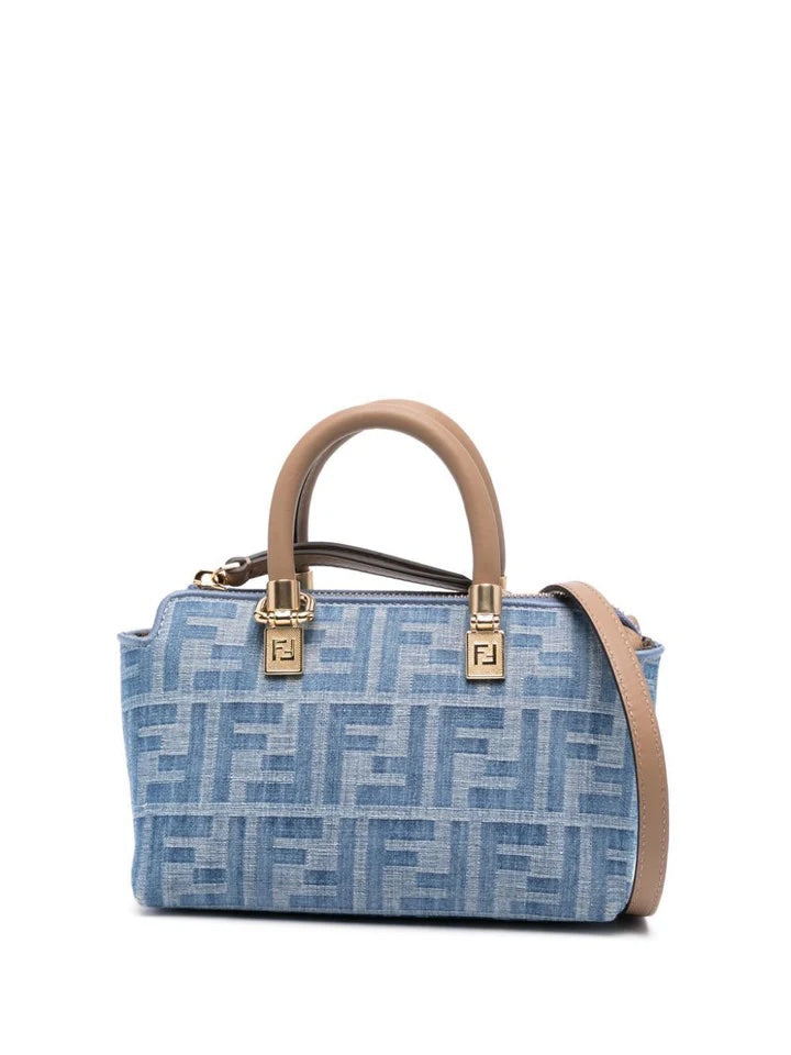 FENDI BY THE WAY FF DENIM MINI TOP HANDLE BAG