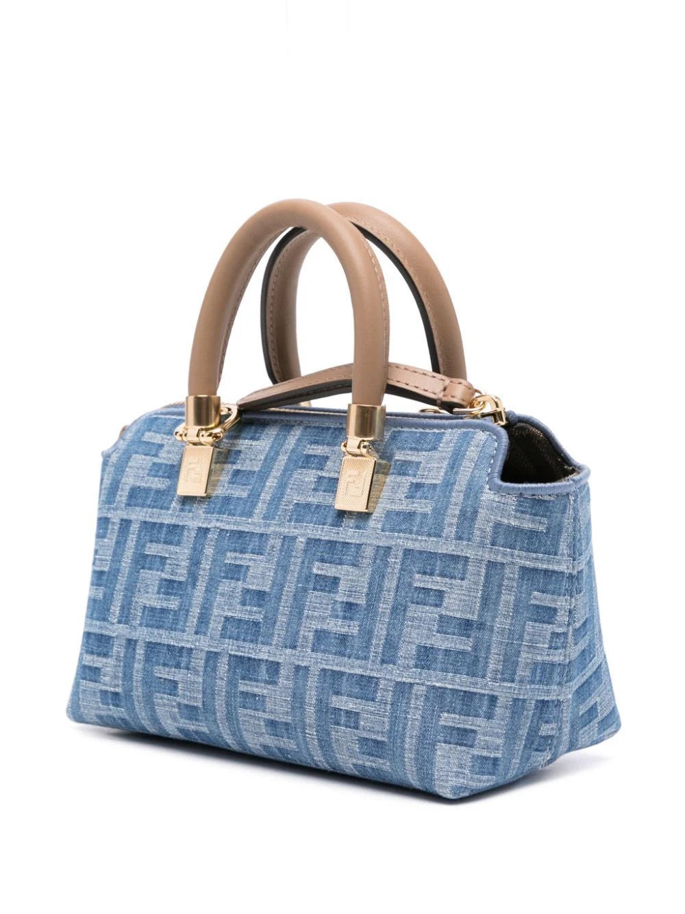 FENDI BY THE WAY FF DENIM MINI TOP HANDLE BAG