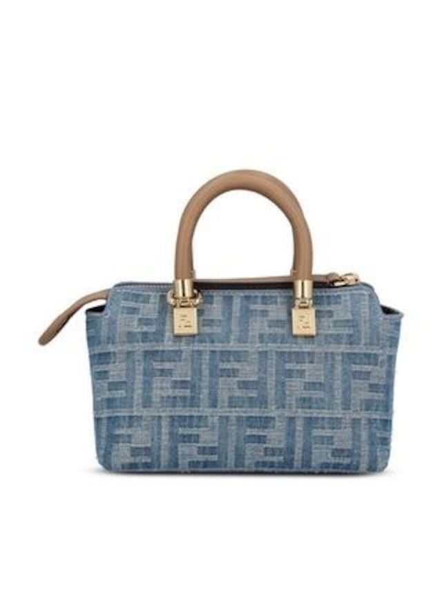 FENDI BY THE WAY FF DENIM MINI TOP HANDLE BAG