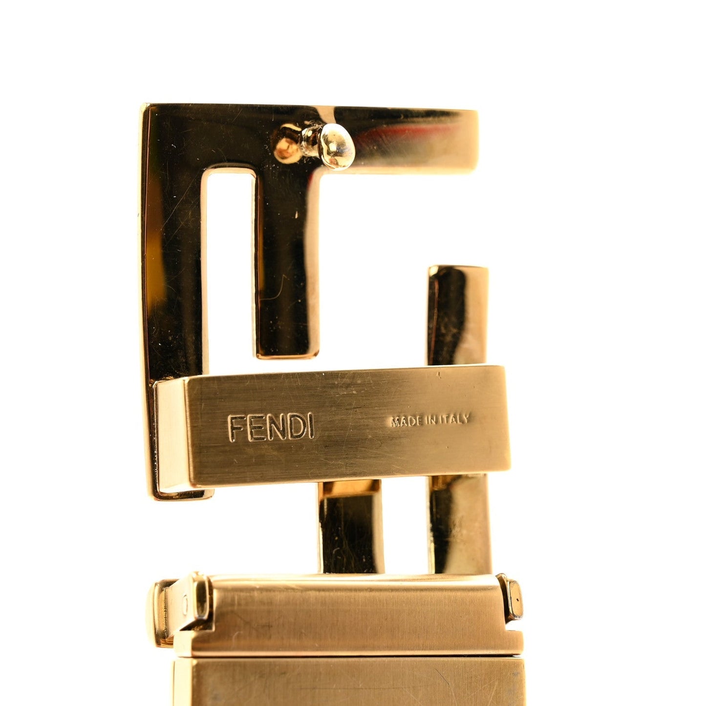 FENDI CUOIO ROMANO FF BUCKLE LEATHER BELT