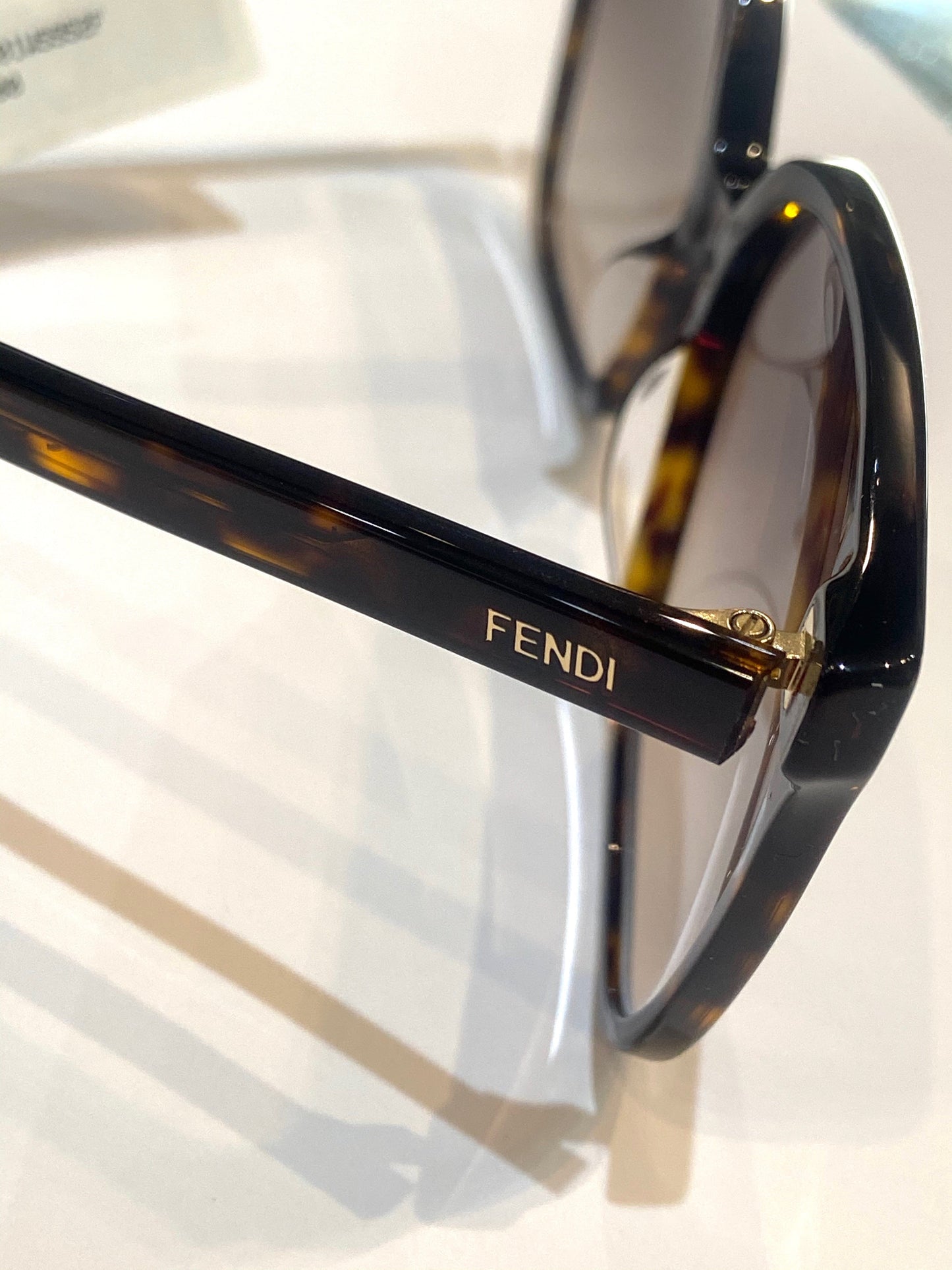 FENDI DARK HAVANA SUNGLASSES