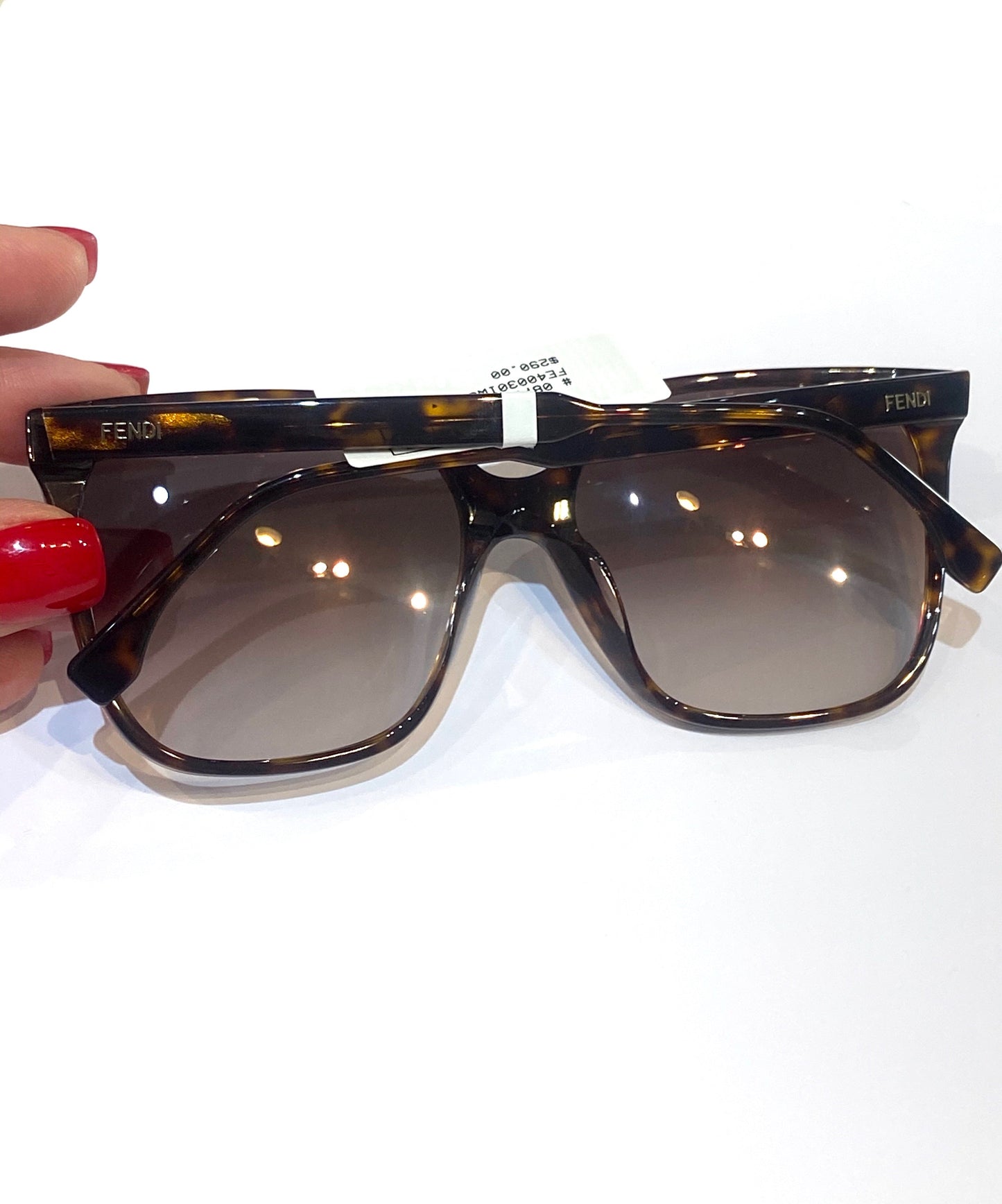 FENDI DARK HAVANA SUNGLASSES