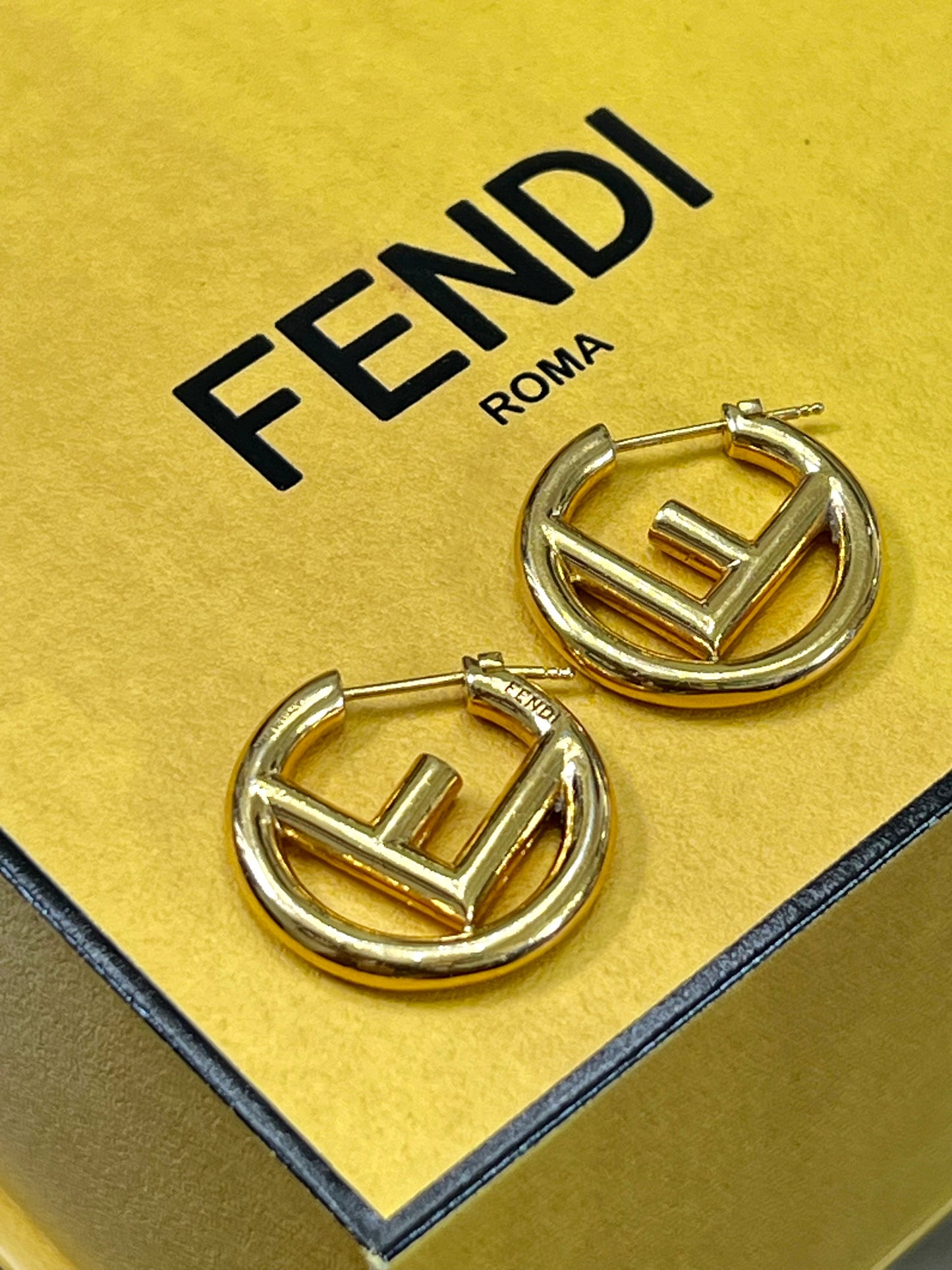 FENDI F IS FENDI HOOP EARRINGS