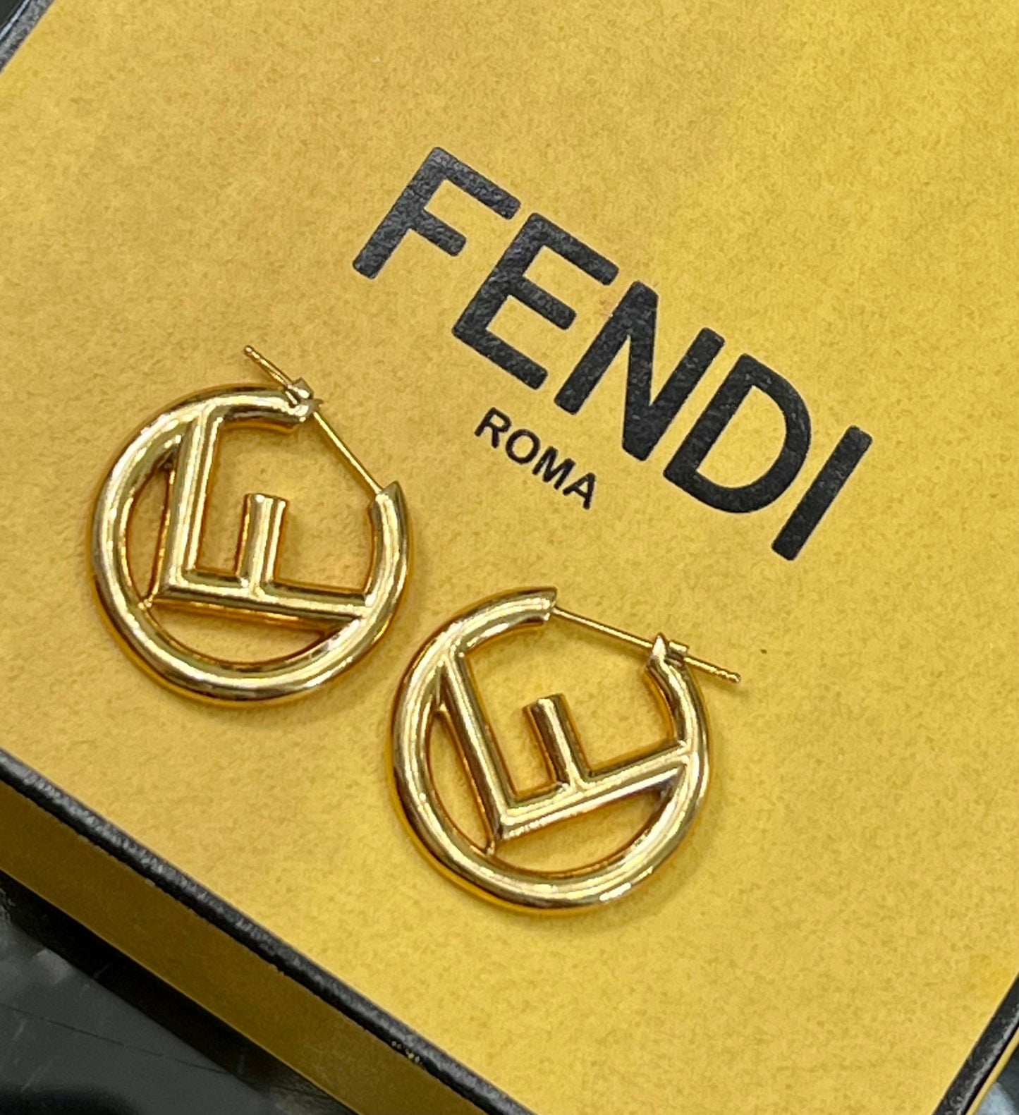 FENDI F IS FENDI HOOP EARRINGS