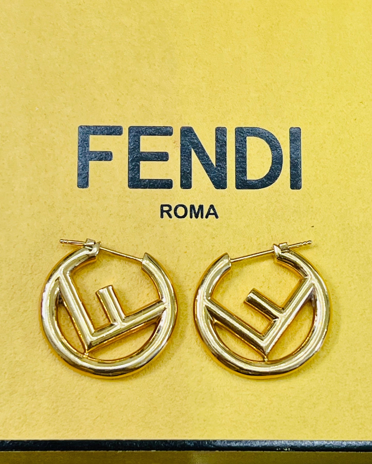 FENDI F IS FENDI HOOP EARRINGS