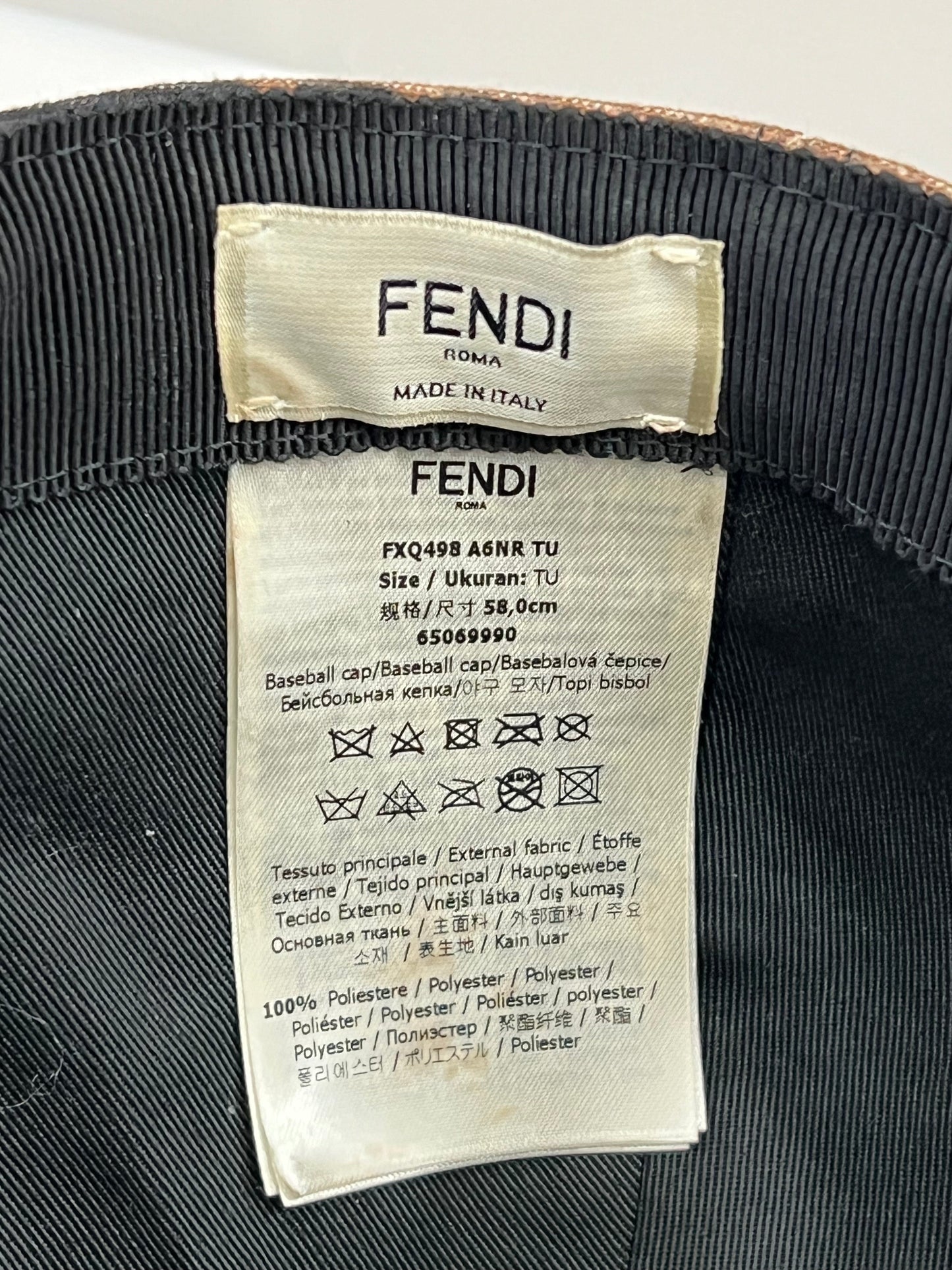 FENDI FF LOGO BASEBALL HAT