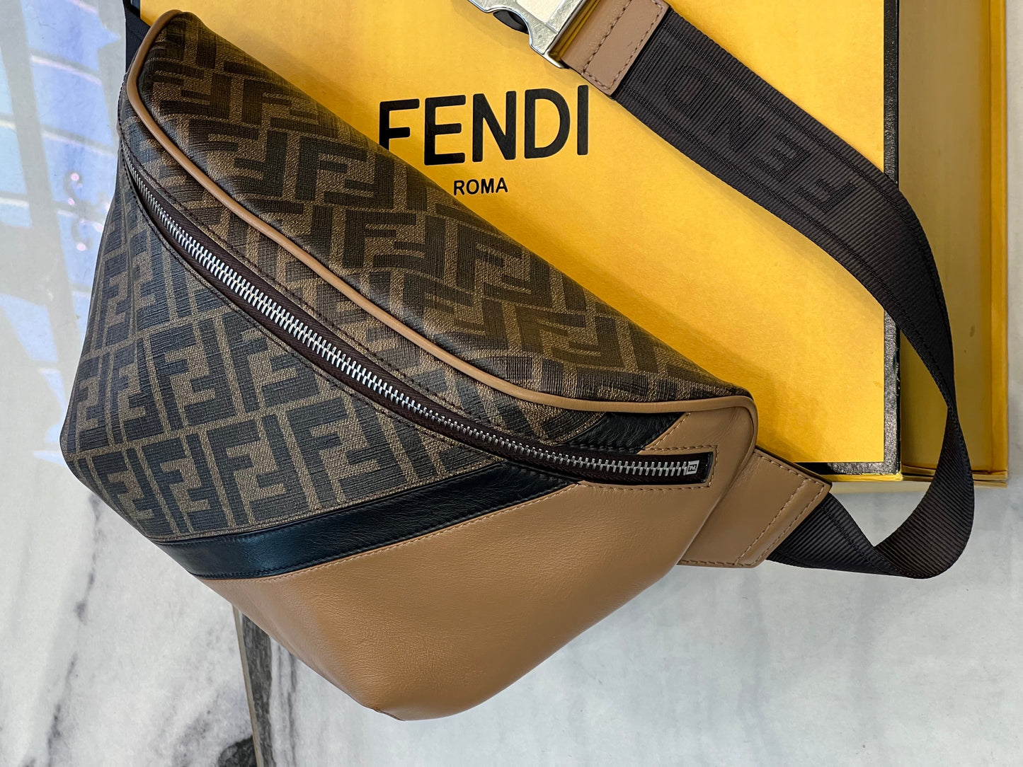 FENDI FF DIAGONAL BELT BAG