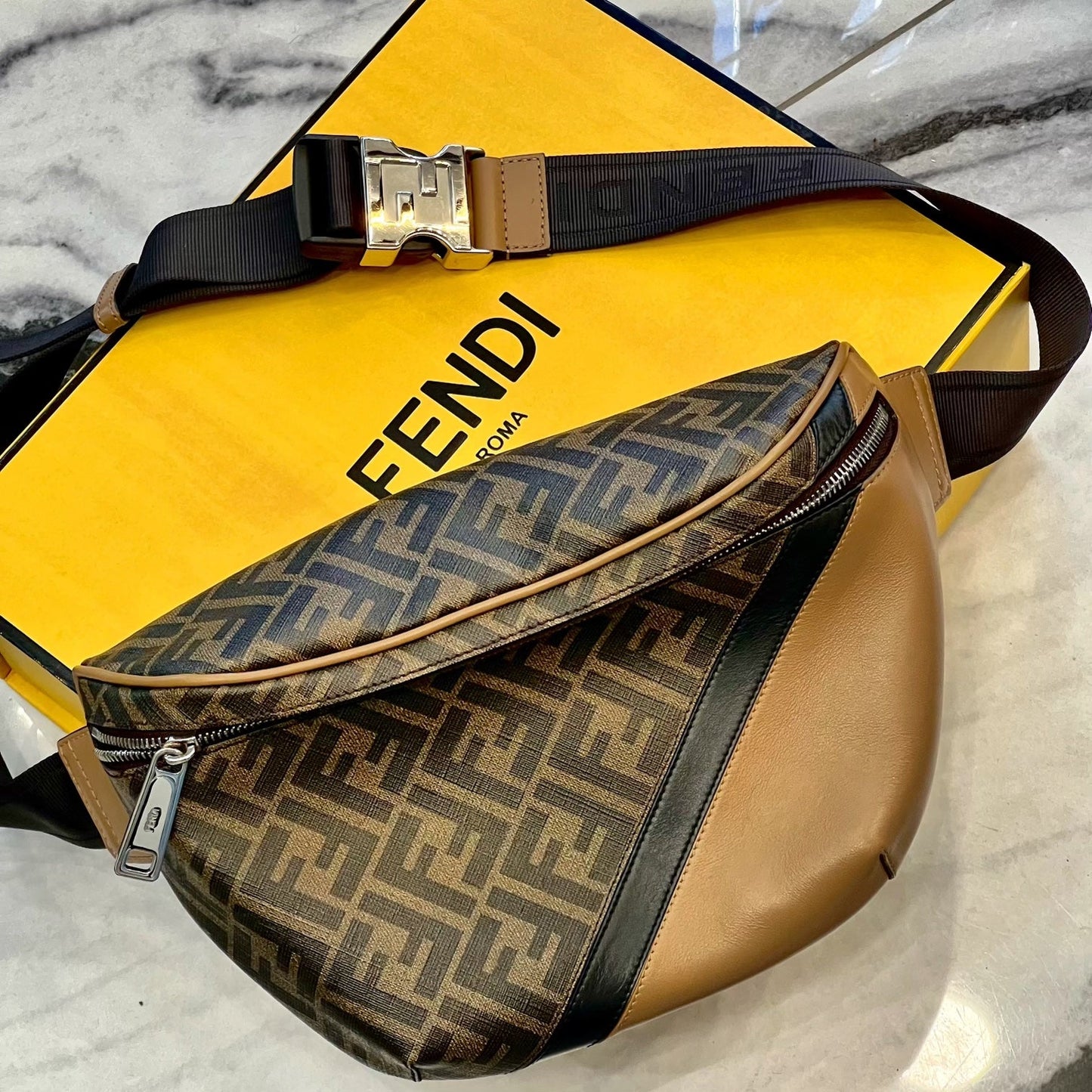 FENDI FF DIAGONAL BELT BAG