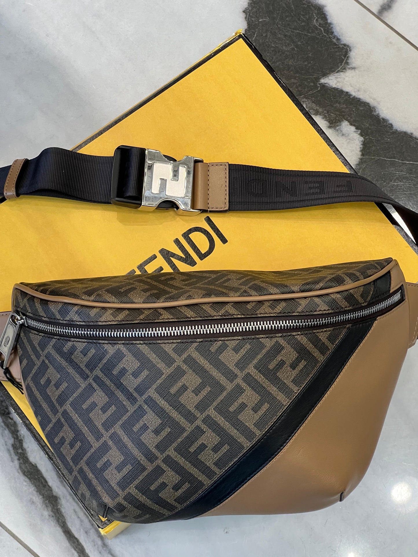 FENDI FF DIAGONAL BELT BAG