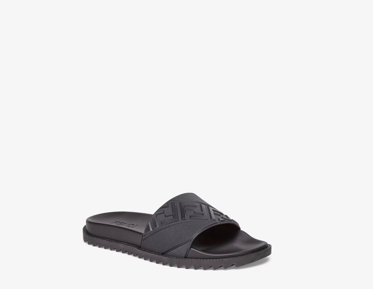 FENDI FF LOGO EMBOSSED SLIDES