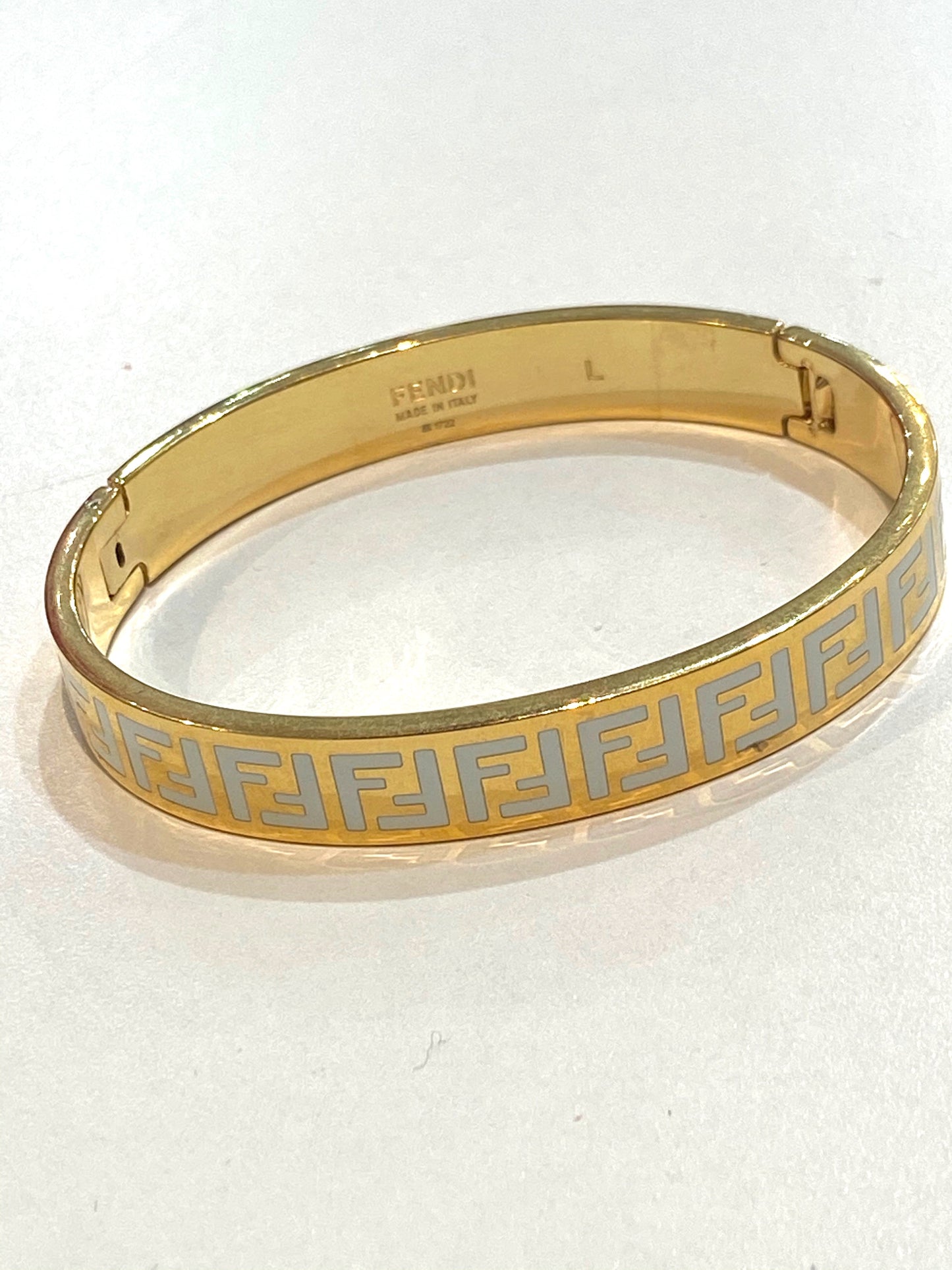FENDI FF ENAMEL LOGO FOREVER BRACELET