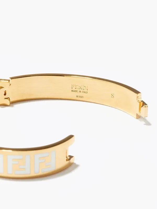 FENDI FF ENAMEL LOGO FOREVER BRACELET
