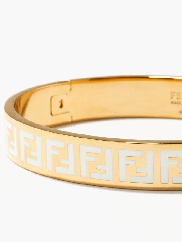 FENDI FF ENAMEL LOGO FOREVER BRACELET