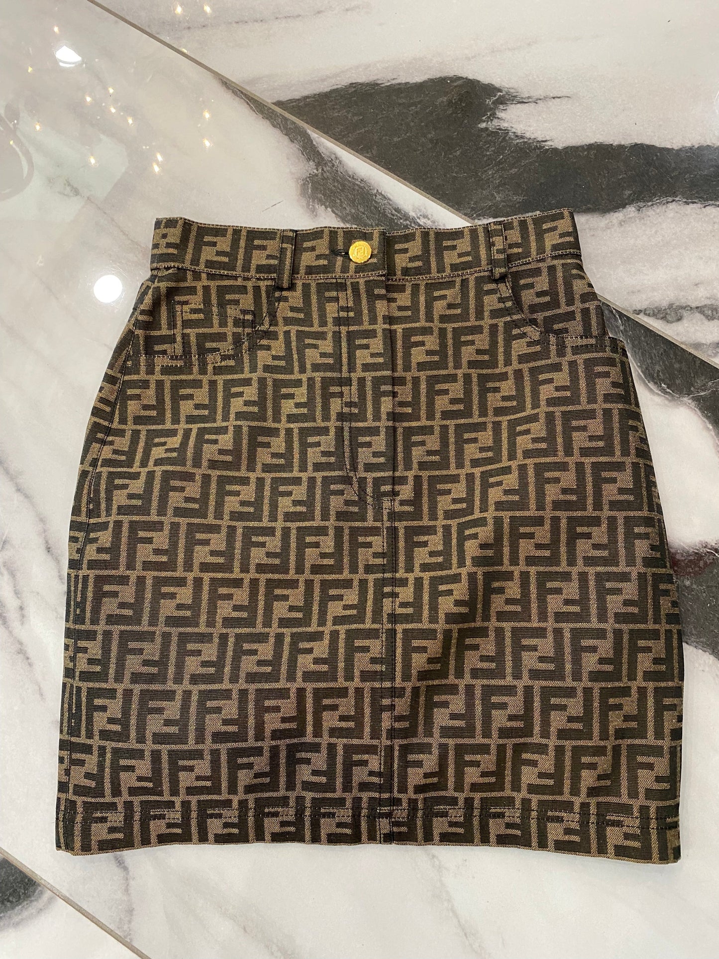 FENDI FF ZUCCA MINI SKIRT