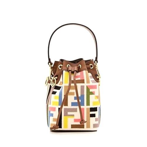 FENDI FF MULTICOLOR MINI MON TRÉSOR BUCKET BAG