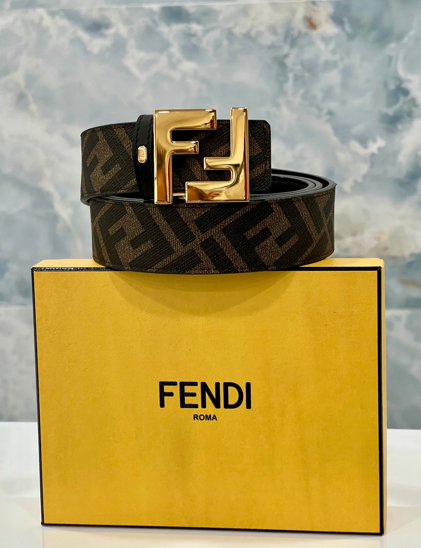FENDI FF SQUARED REVERSIBLE BELT UNISEX