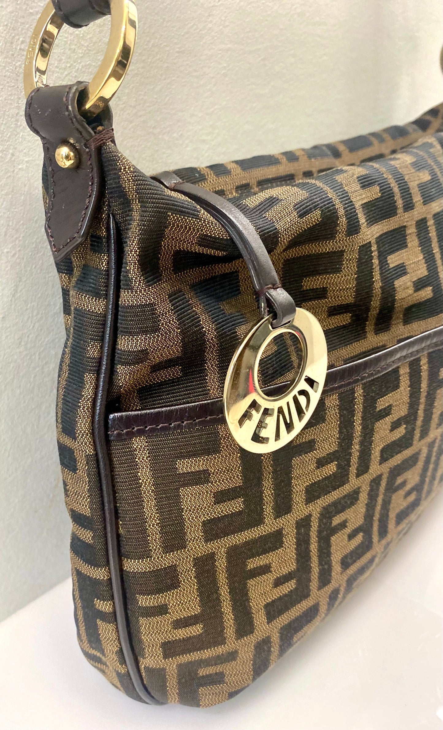 FENDI FF ZUCCA CHEF CROSSBODY BAG