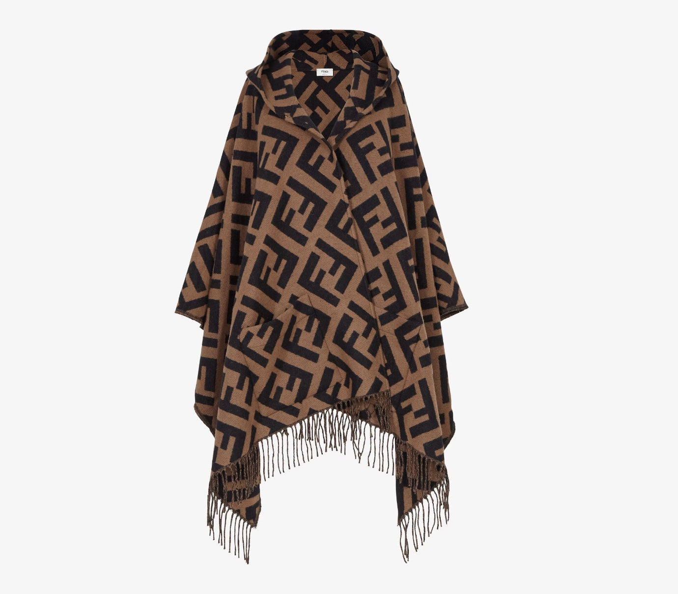 FENDI FF CASHMERE PONCHO