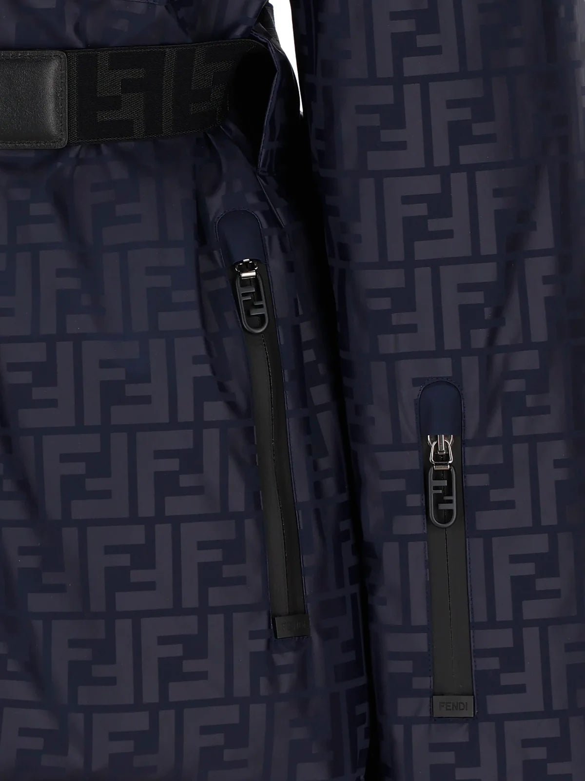 FENDI FF LOGO REVERSIBLE HOODED SKI JACKET