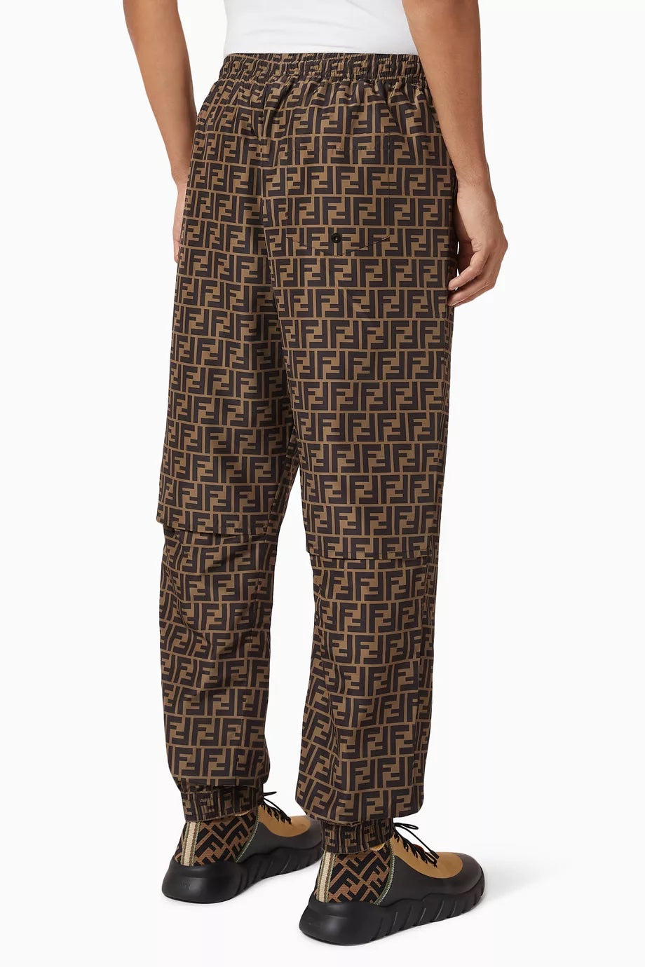 FENDI FF NYLON JOGGING TRACK PANTS