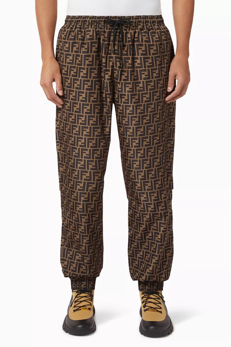 FENDI FF NYLON JOGGING TRACK PANTS