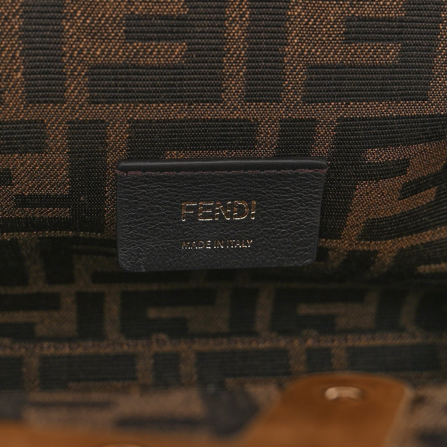 FENDI FENDI FIRST SMALL INTERLACED LEATHER BAG