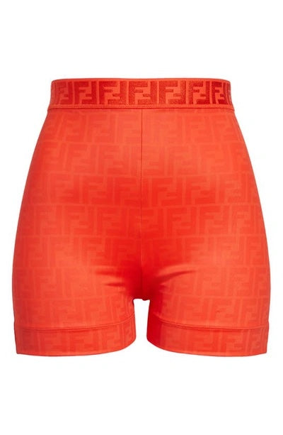 FENDI FENDIRAMA FF LOGO BIKER SHORTS