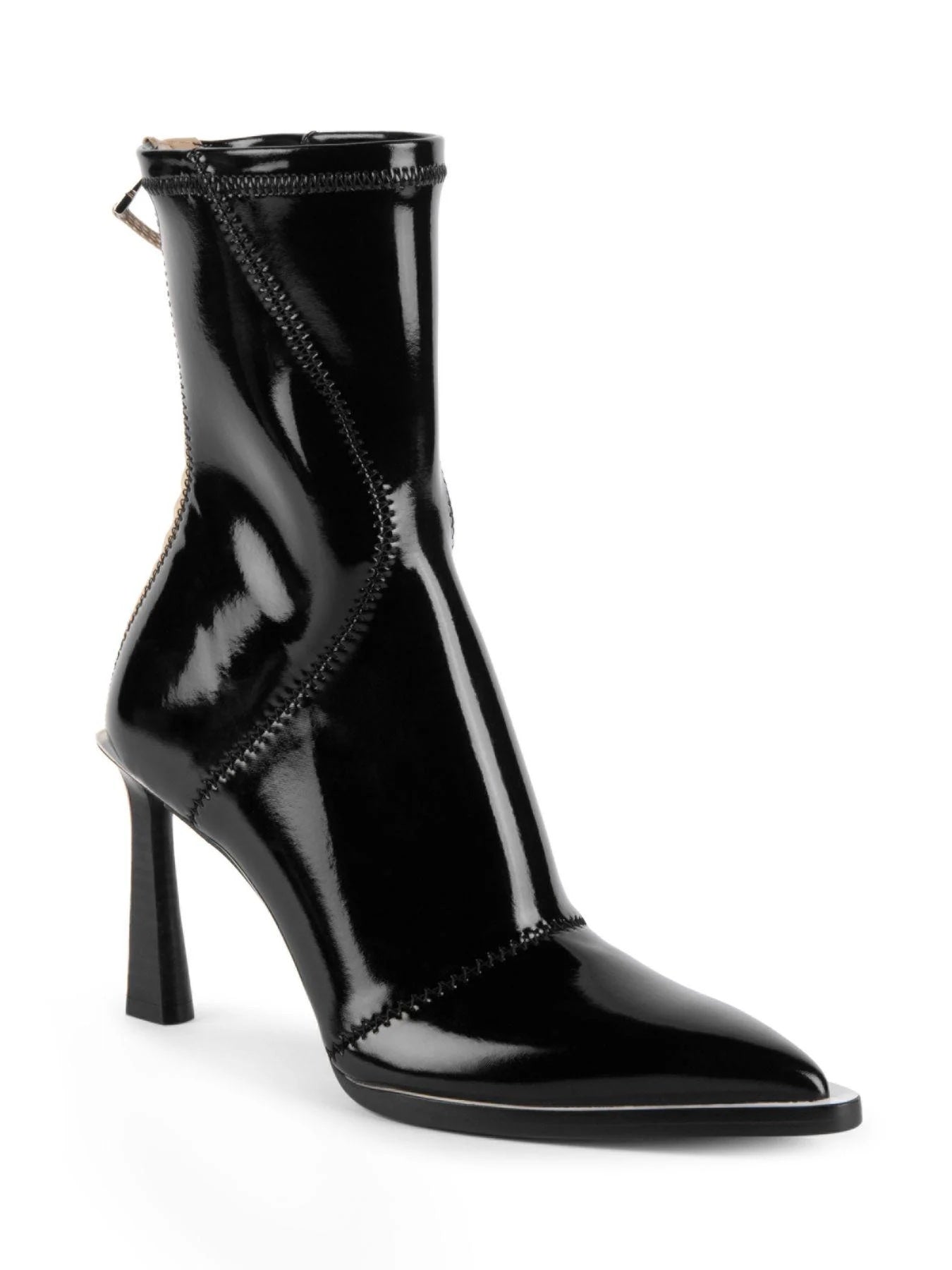 FENDI FFRAME NEOPRENE GLOSSY ANKLE BOOTS