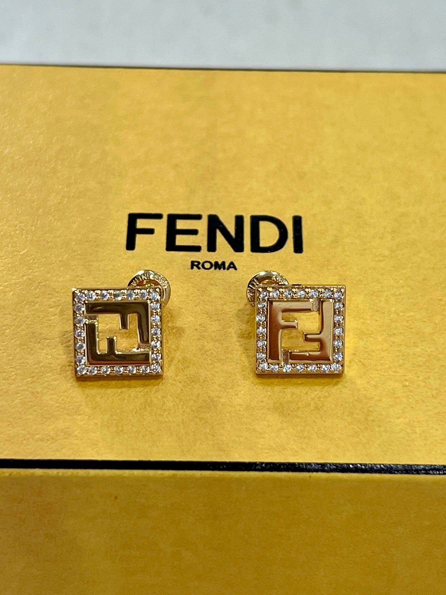 FENDI FF FOREVER STUD EARRINGS