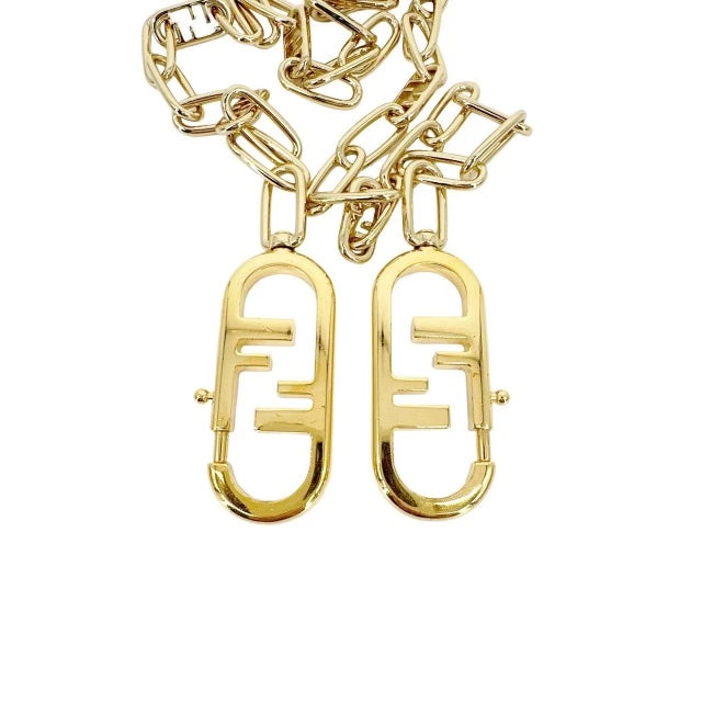 FENDI TIMELESS GOLD COLORED METAL CHAIN SHOULDER STRAP