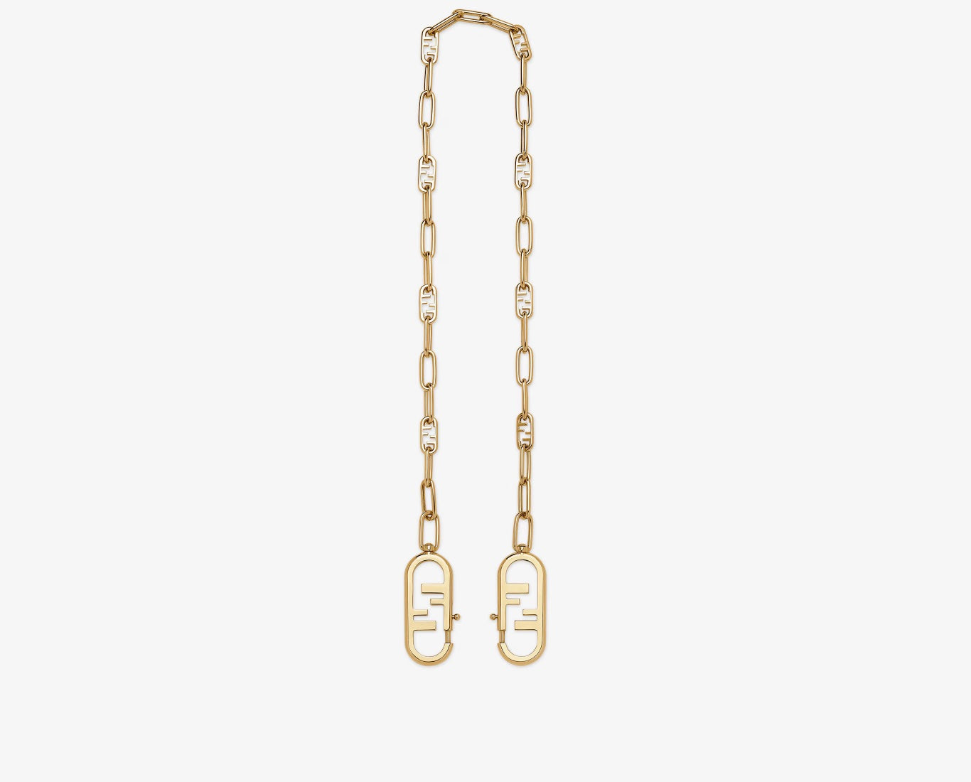 FENDI TIMELESS GOLD COLORED METAL CHAIN SHOULDER STRAP