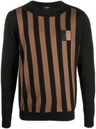 FENDI J PEQUIN STRIPED SWEATER