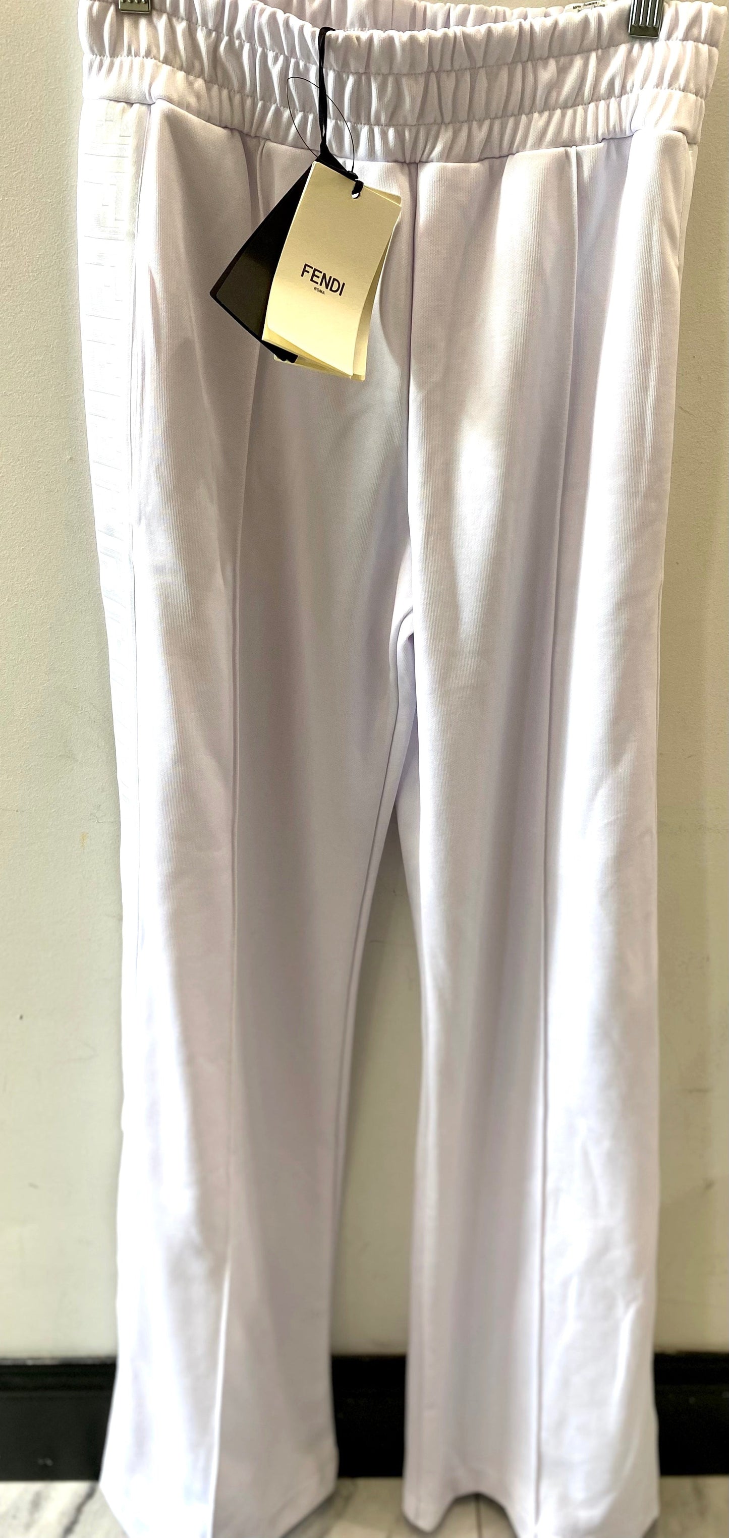 FENDI WIDE LEG FENDIRAMA JOGGERS WITH SIDE MONOGRAM BAND