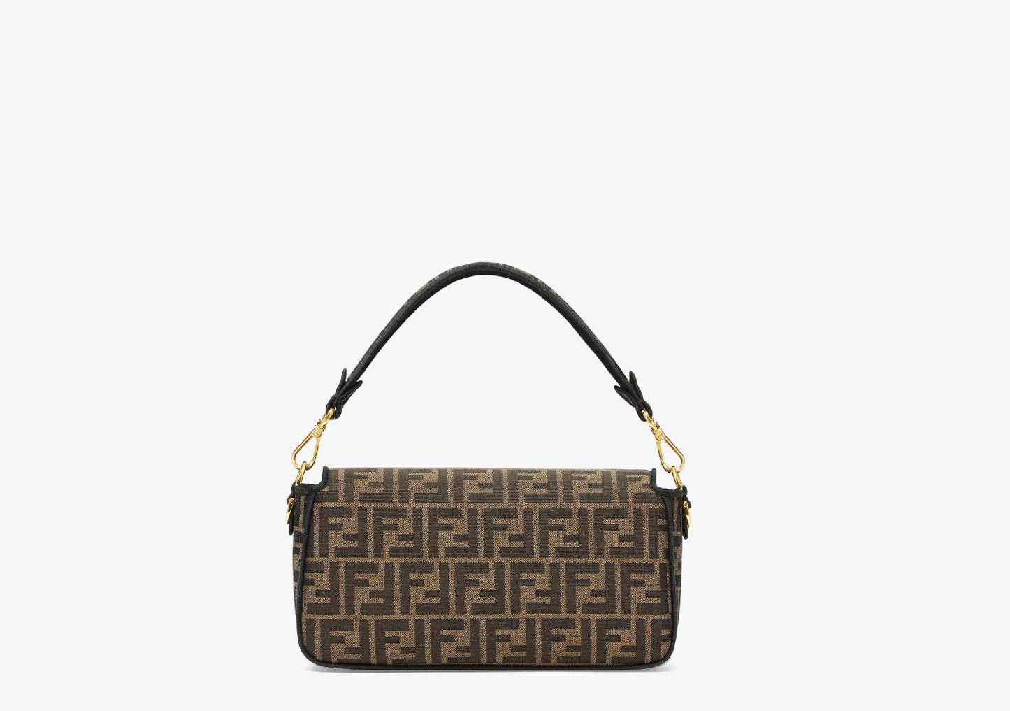 FENDI FF 1974 MEDIUM JACUARD BAGUTTE BAG TOBACCO