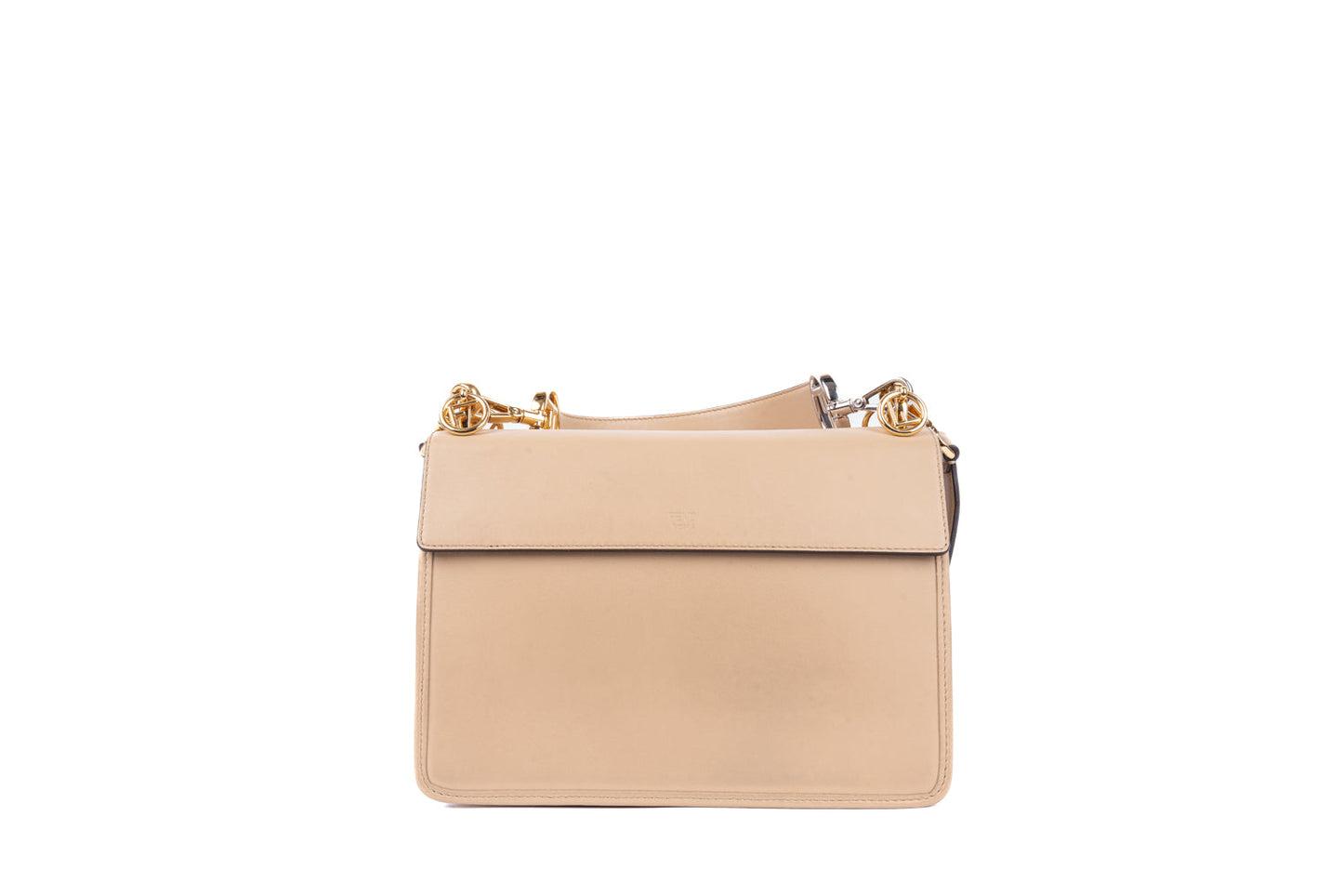 FENDI KAN I SMALL CALFSKIN LEATHER SHOULDER BAG