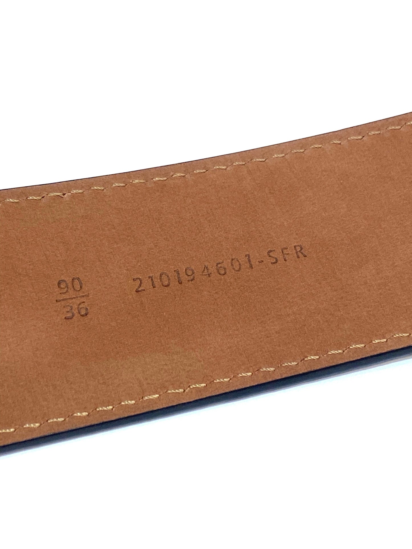 FENDI FF LOGO BUCKLE LEATHER BELT