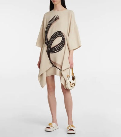 FENDI FENDIGRAPHY LOGO CRISSCROSS LEATHER SLIDE SANDALS