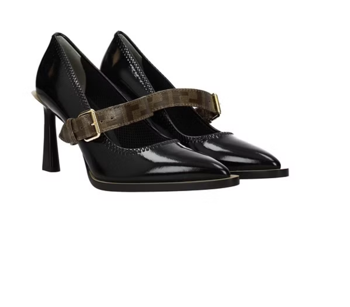 FENDI MARY JANE FFRAME COURT PUMPS