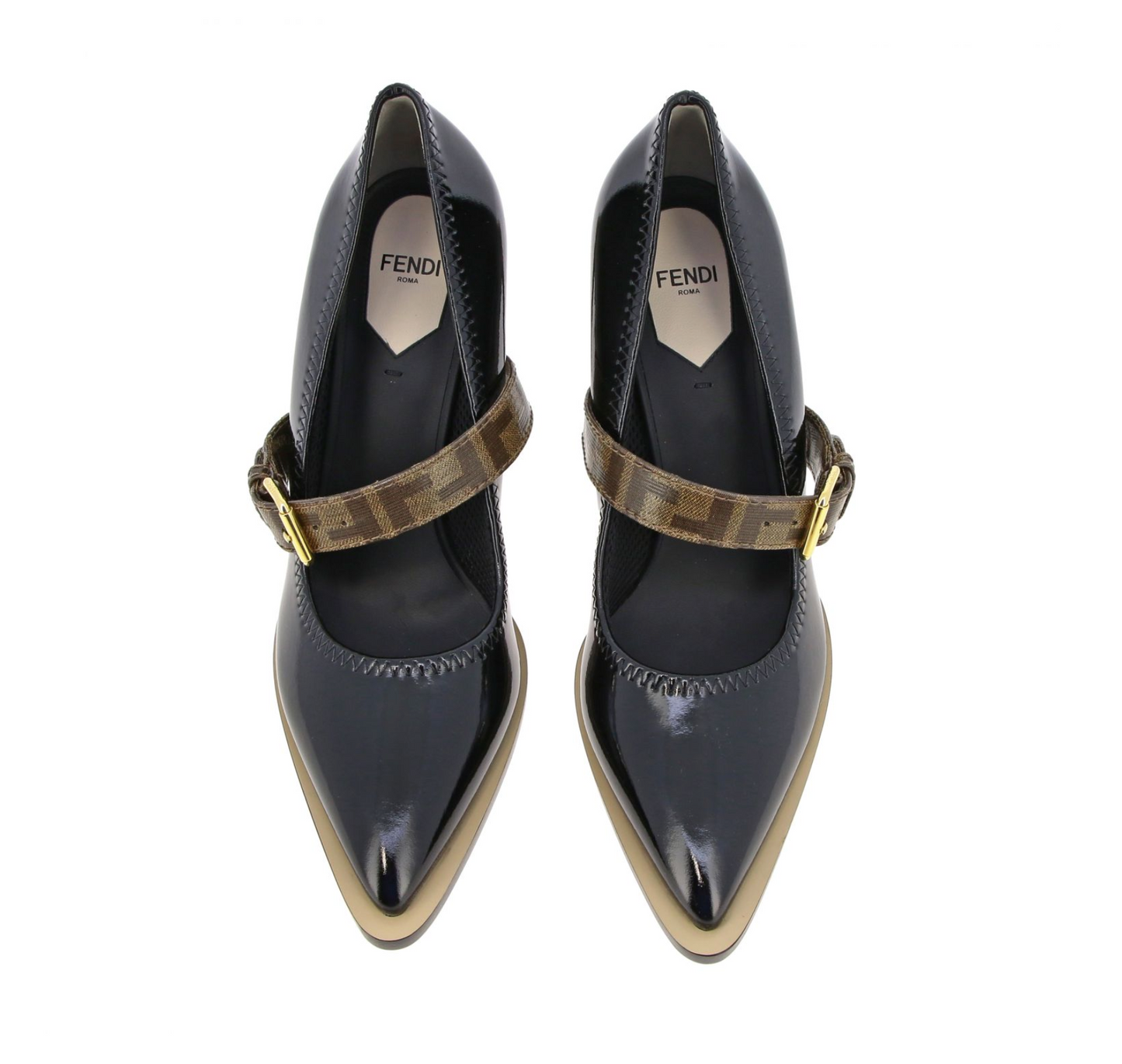 FENDI MARY JANE FFRAME COURT PUMPS