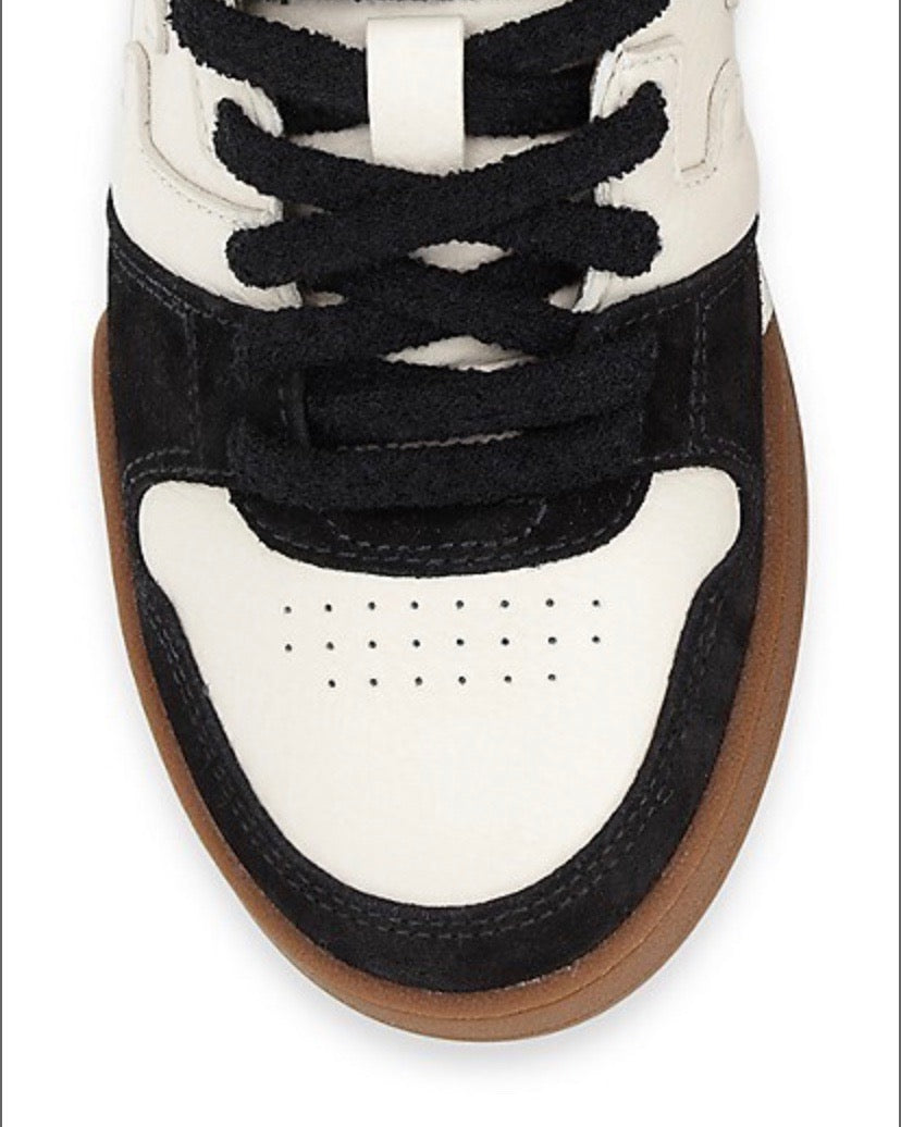 FENDI MATCH LOW-TOP LEATHER SNEAKERS