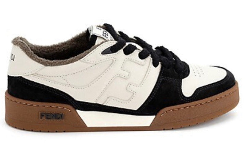FENDI MATCH LOW-TOP LEATHER SNEAKERS