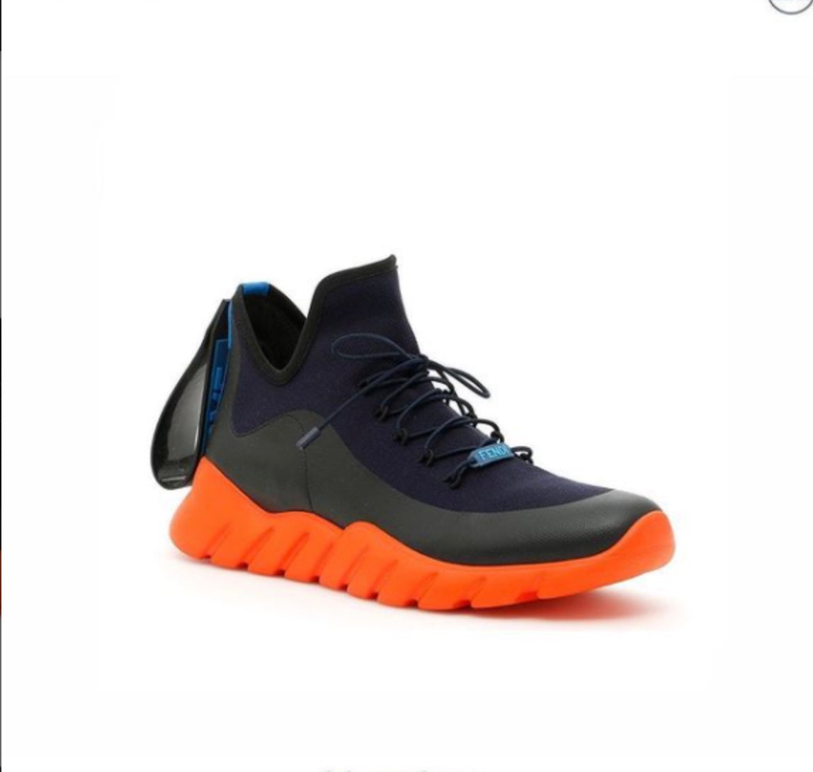 FENDI MEN'S RUNWAY HIGH-TOP SCUBA SNEAKERS