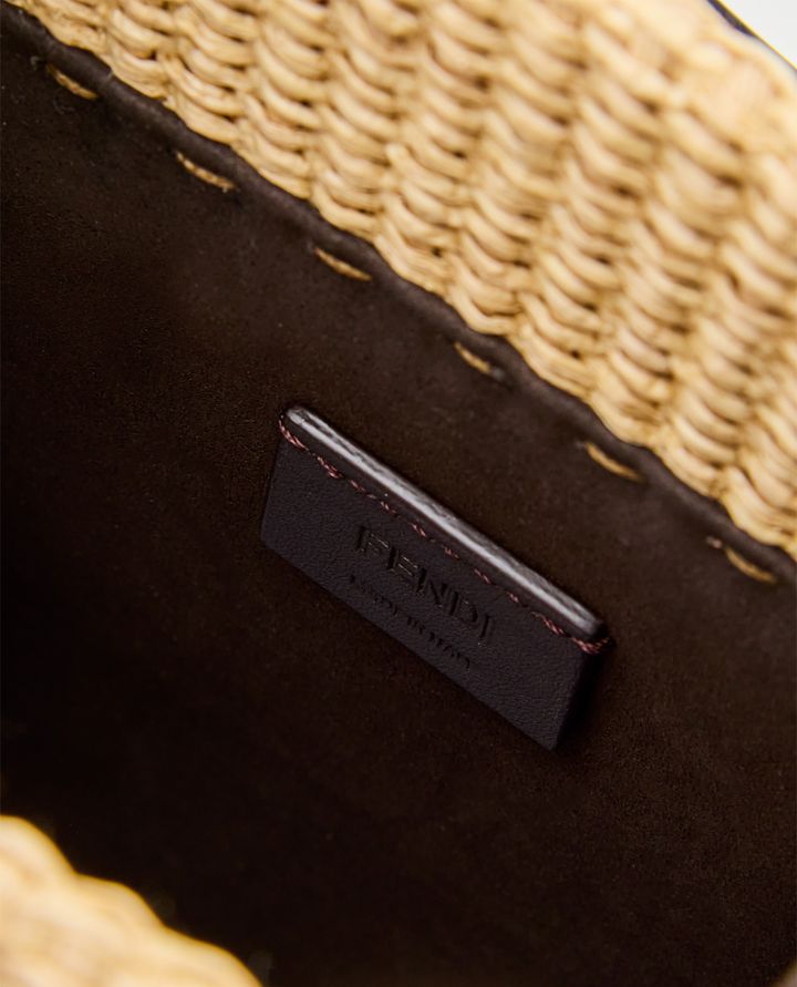 FENDI MINI SUNSHINE RAFFIA TOTE BAG