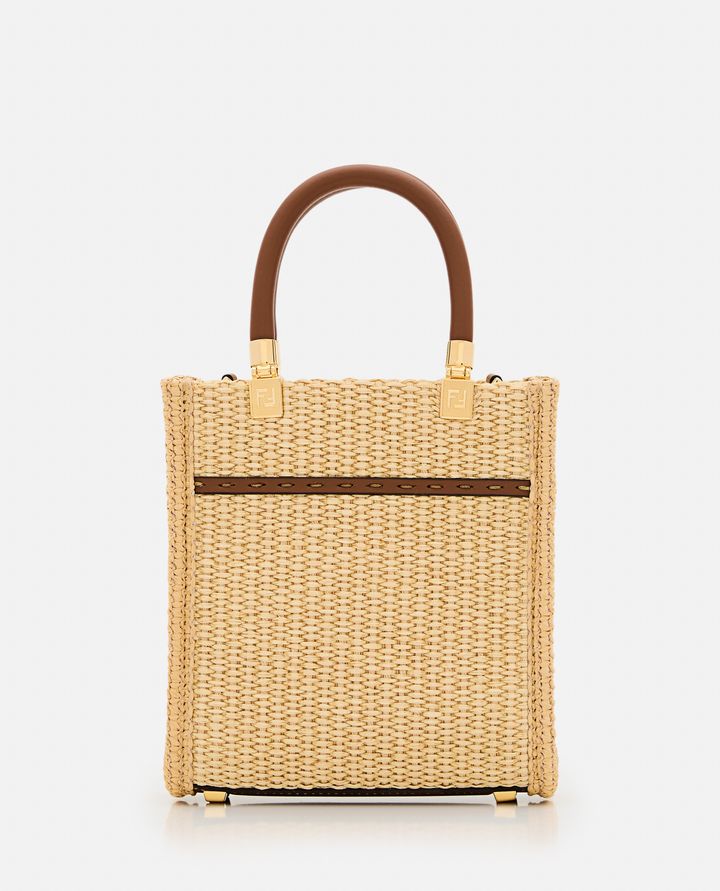 FENDI MINI SUNSHINE RAFFIA TOTE BAG