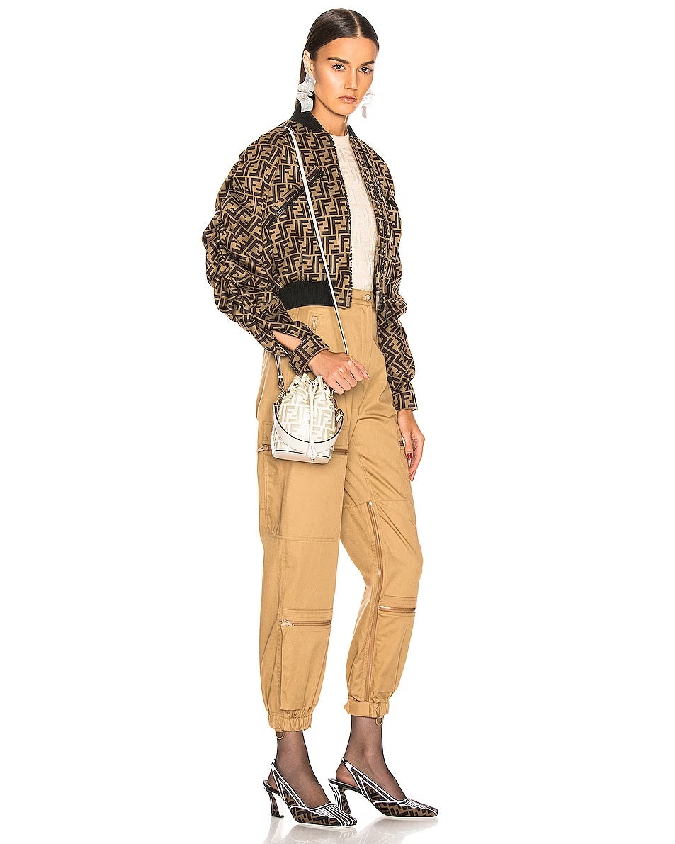 FENDI MINI ZUCCA MON TRESOR BUCKET BAG