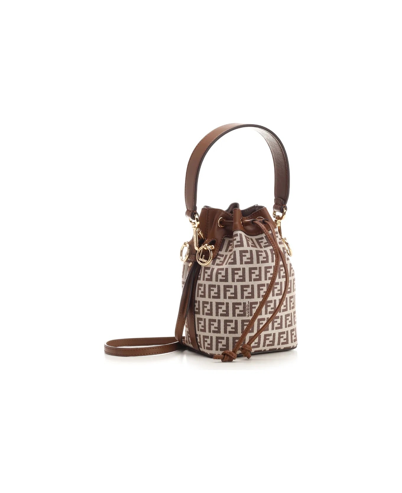 FENDI FF MINI MON TRÉSOR BUCKET BAG WITH SHOULDER STRAP