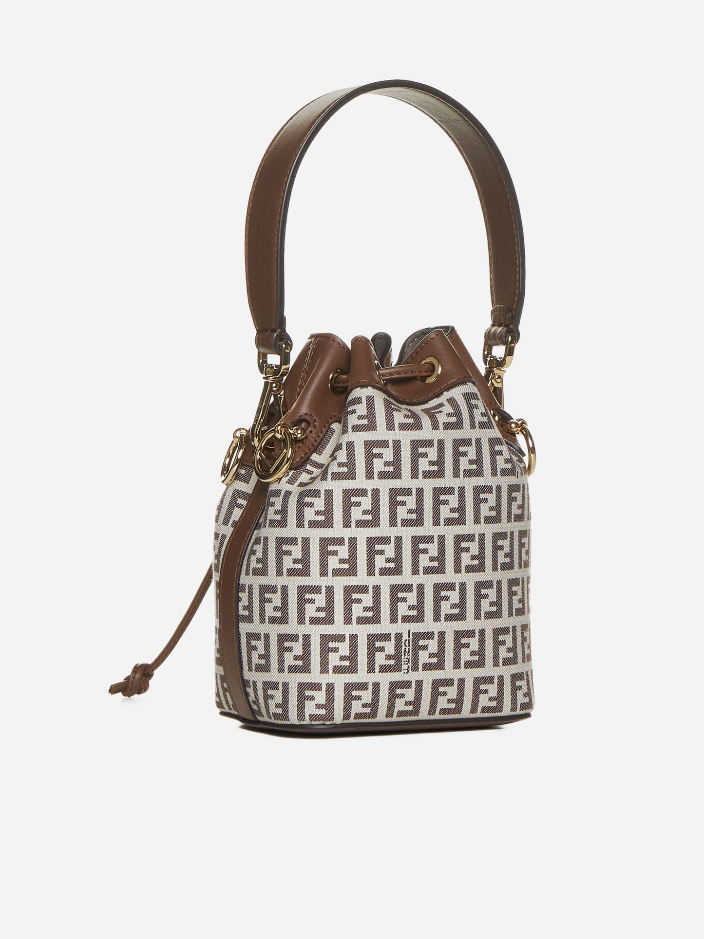 FENDI FF MINI MON TRÉSOR BUCKET BAG WITH SHOULDER STRAP