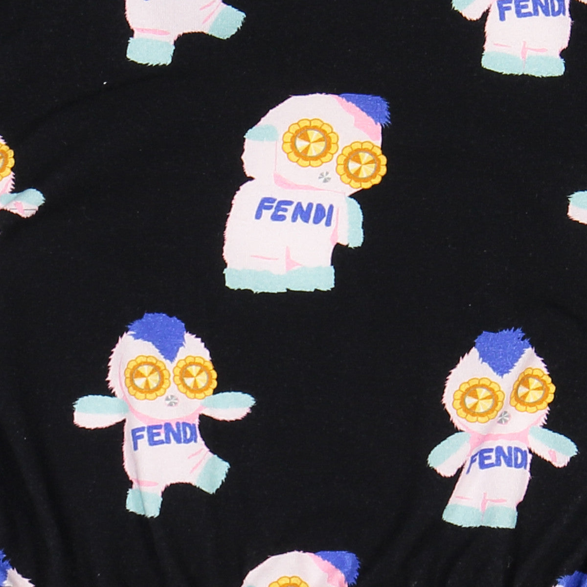 FENDI KIDS MONSTER DJ PRINT DRESS