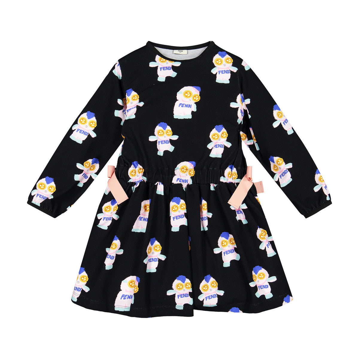 FENDI KIDS MONSTER DJ PRINT DRESS